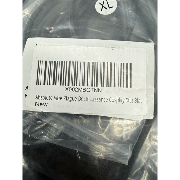 Absolute Vibe Plague Doctor Costume XL Robe Belt Gloves Cross Belt Cloak Bag - Picture 3 of 10